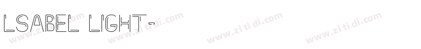 lsabel light字体转换